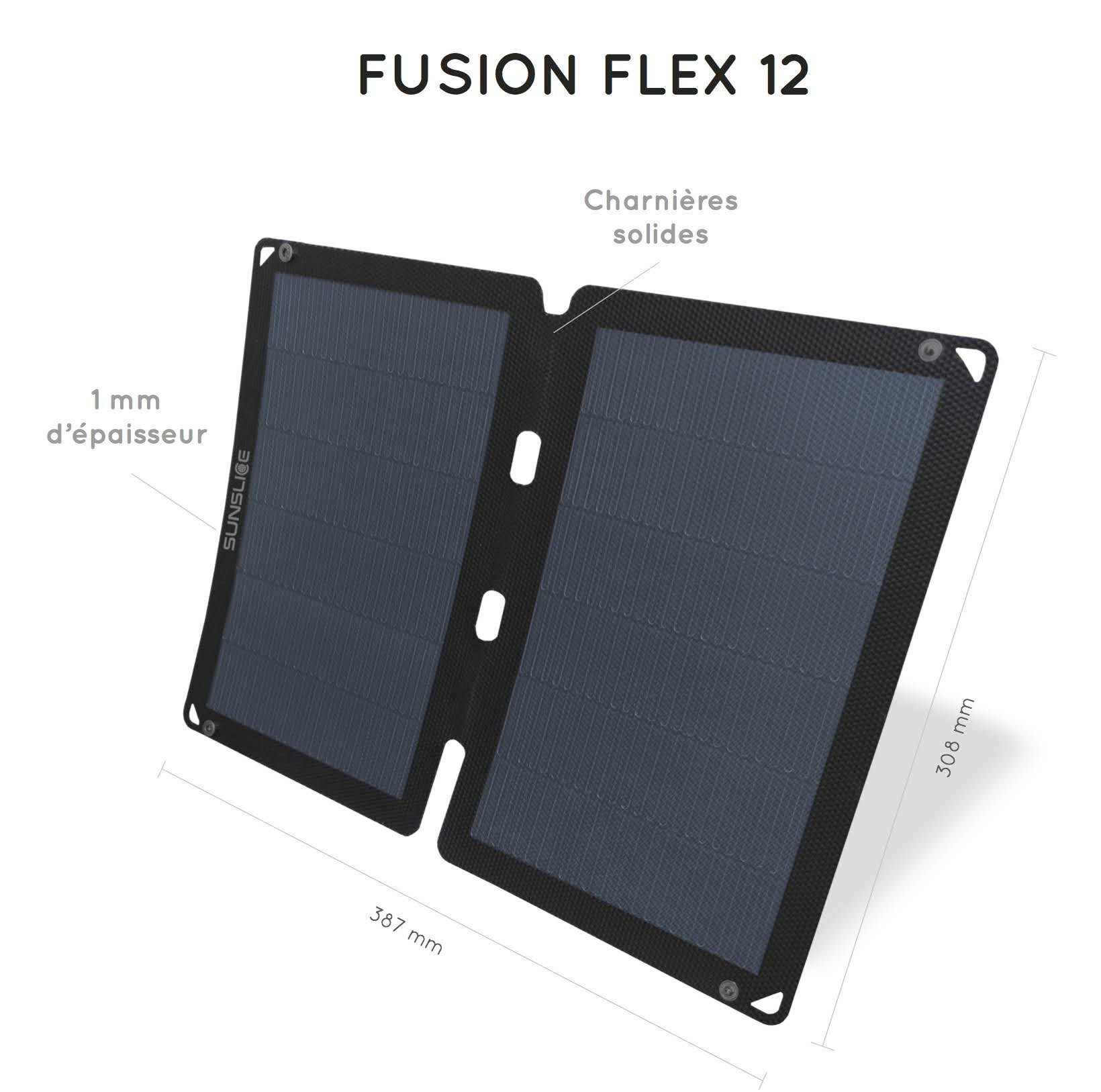 Chargeur solaire Sunslice Fusion Flex 12W