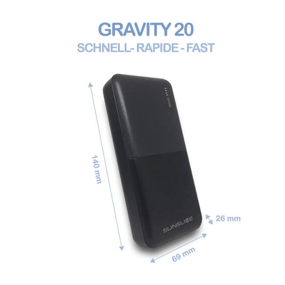Batterie externe Gravity 20 000 mAh